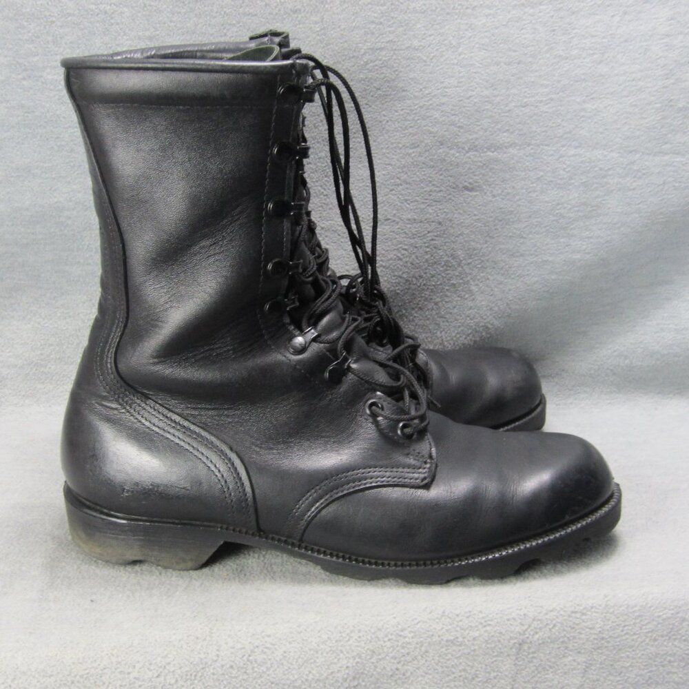 Red Wing Combat Boots Men Sz 10.5W Black Lace Up Law Enforcement